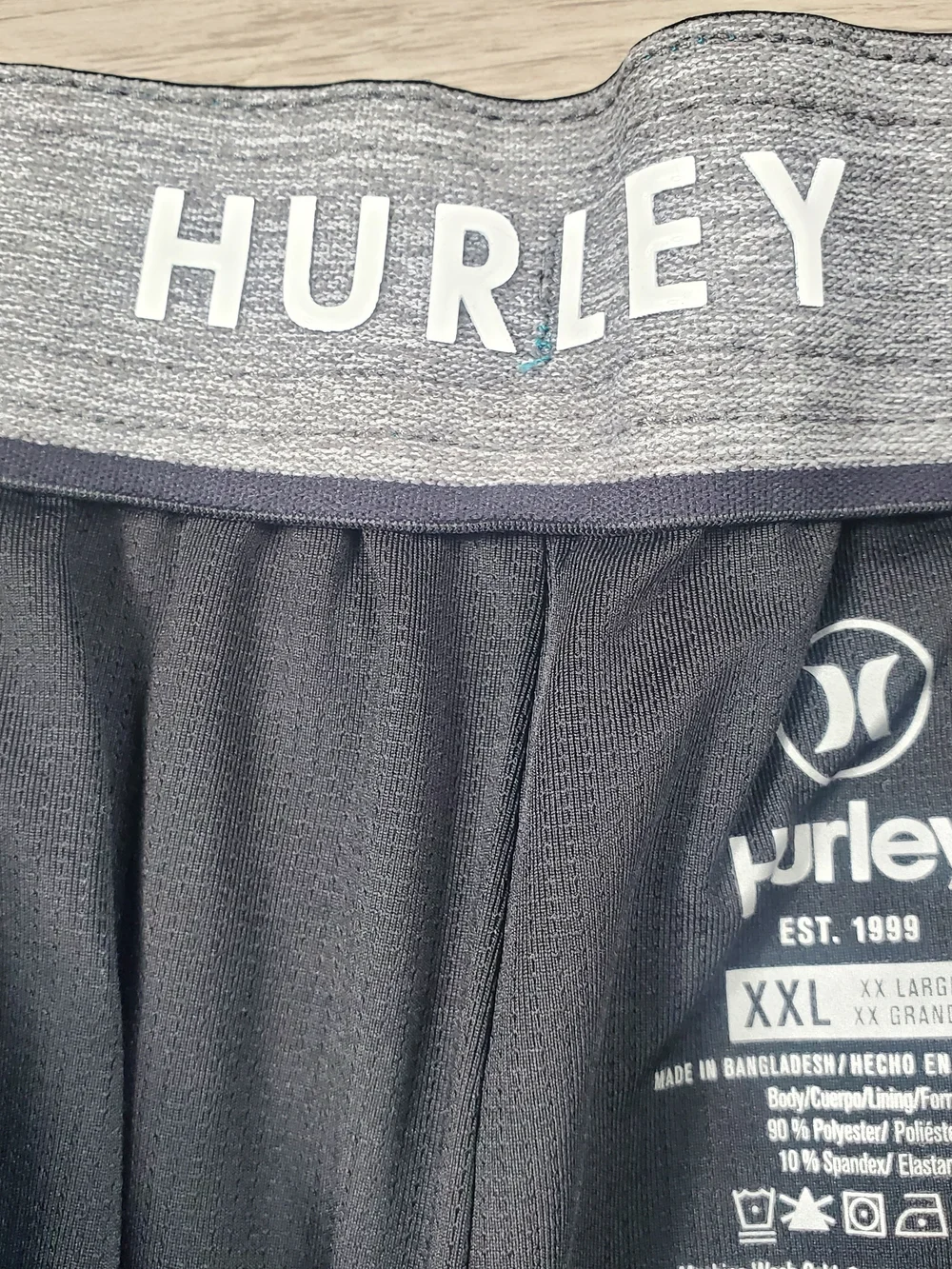 Hurley Men's Board Shorts Swim Trunks Blue Heather Logo Stretch XXL